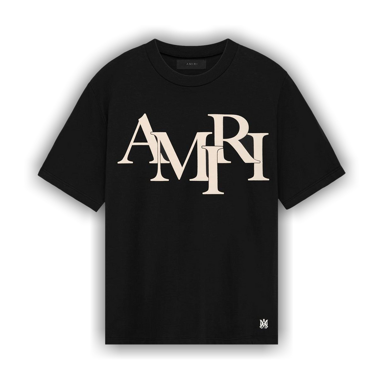Buy Amiri Staggered Tee 'Black' - AMJYTE1078 BLAC | GOAT