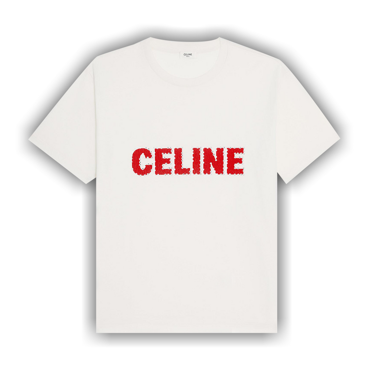 Buy CELINE Loose T-Shirt 'Dirty White/Red' - 2X15M671Q 01OR