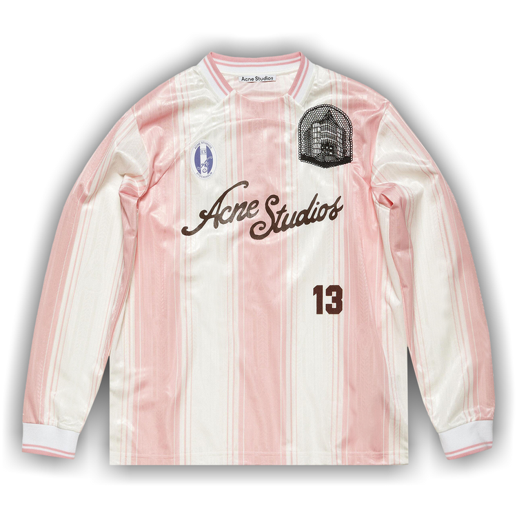 Buy Acne Studios Long-Sleeve Soccer Jersey 'Pink/White' - BL0383