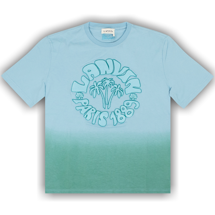Buy Lanvin Wave T-Shirt 'Teal' - RM TS0005 J013 A22 280 | GOAT