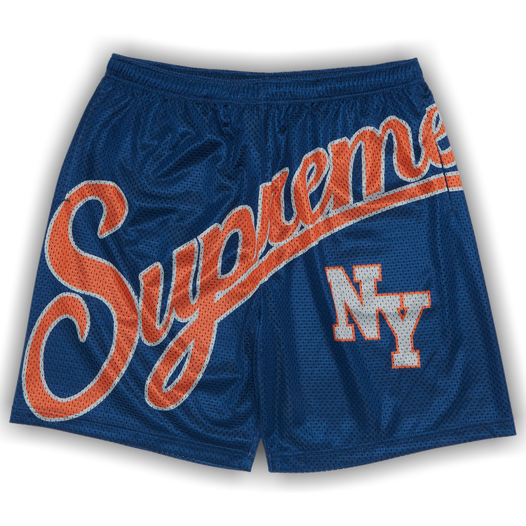 Buy Supreme Big Script Mesh Short 'Navy' - SS24SH29 NAVY | GOAT