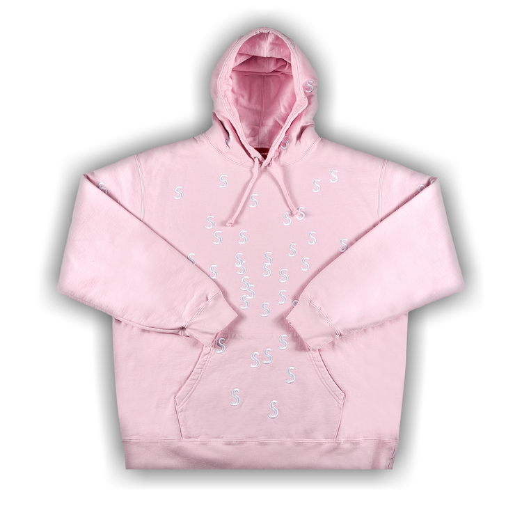 Buy Supreme Embroidered S Hooded Sweatshirt 'Light Pink