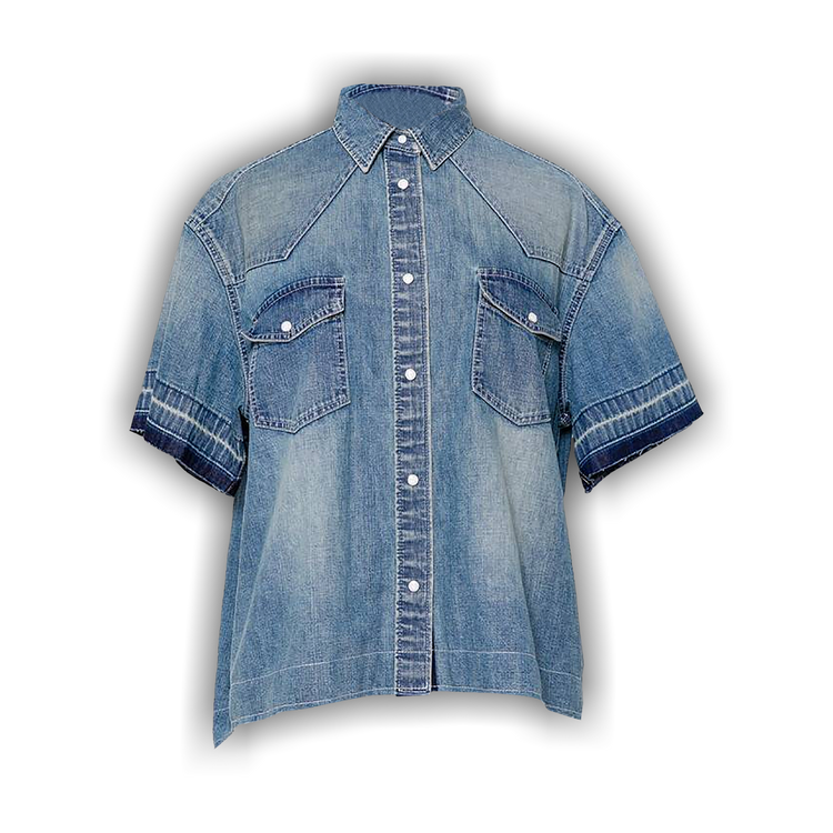 Buy Sacai Denim Shirt 'Light Blue' - 21 05473 451 | GOAT