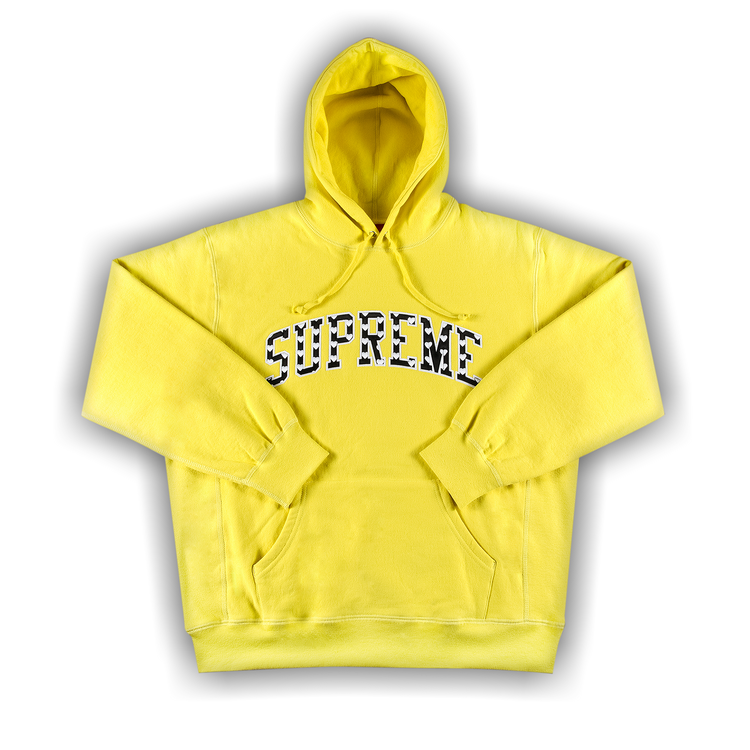 Buy Supreme Hearts Arc Hooded Sweatshirt 'Light Lemon' - SS21SW15