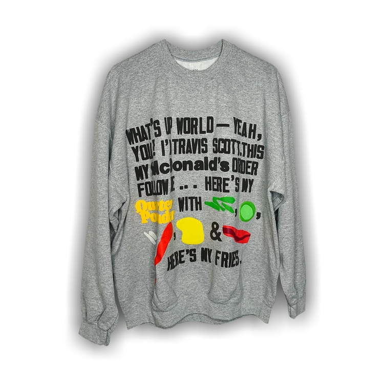 話題コラボ Travis Scott CPFM McDonald Script Crewneck Sweat Travis Scott x McDonalds x CPFM - Script Crewneck Sweatshirt