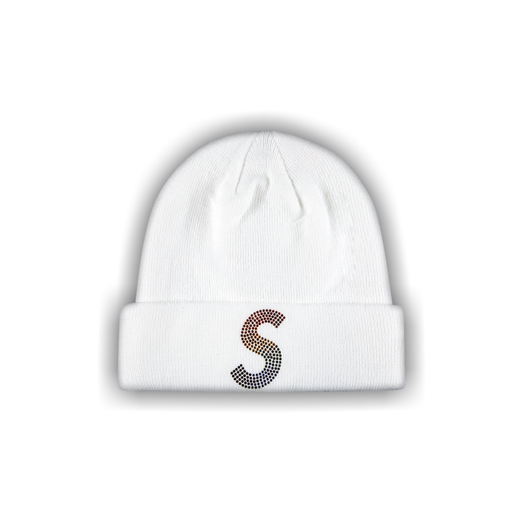 Buy Supreme x New Era x Swarovski S Logo Beanie 'White