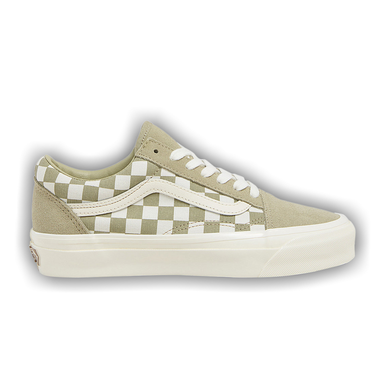 Vans old skool cream checkerboard best sale