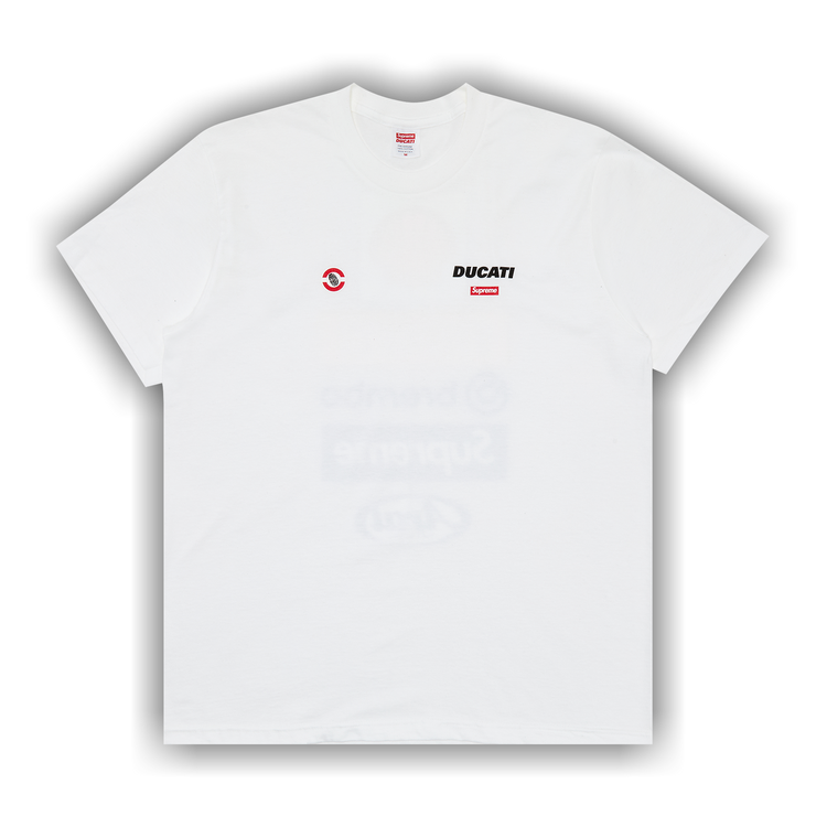 Supreme x Ducati Logos Tee 'White'