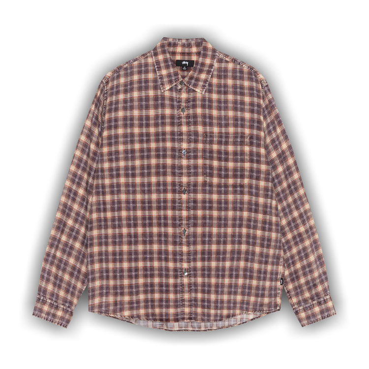 Buy Stussy Matthew Printed Plaid Shirt 'Brick' - 1110328