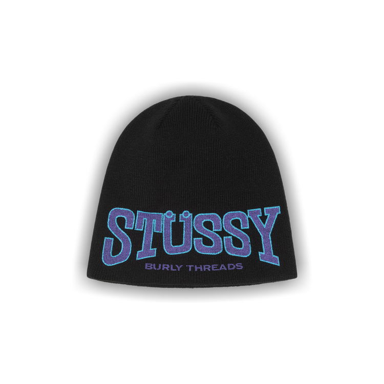 Buy Stussy Burly Threads Skullcap 'Black' - 1321206 BLAC | GOAT
