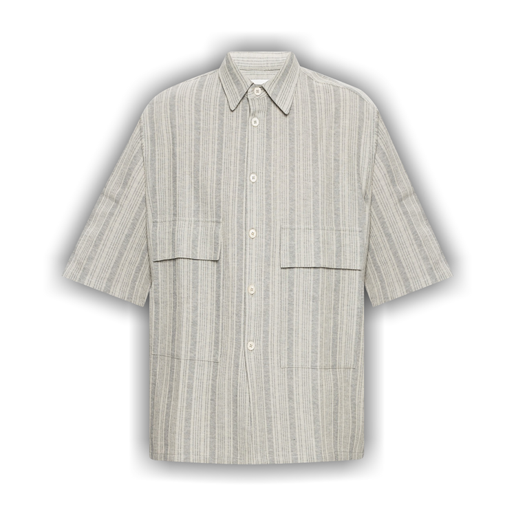 Buy Jil Sander Short-Sleeve Button Down Shirt 'Open Grey
