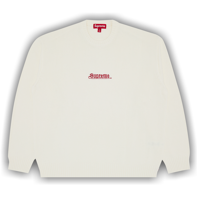 Buy Supreme Old English Sweater 'Ivory' - SS24SK28 IVORY | GOAT
