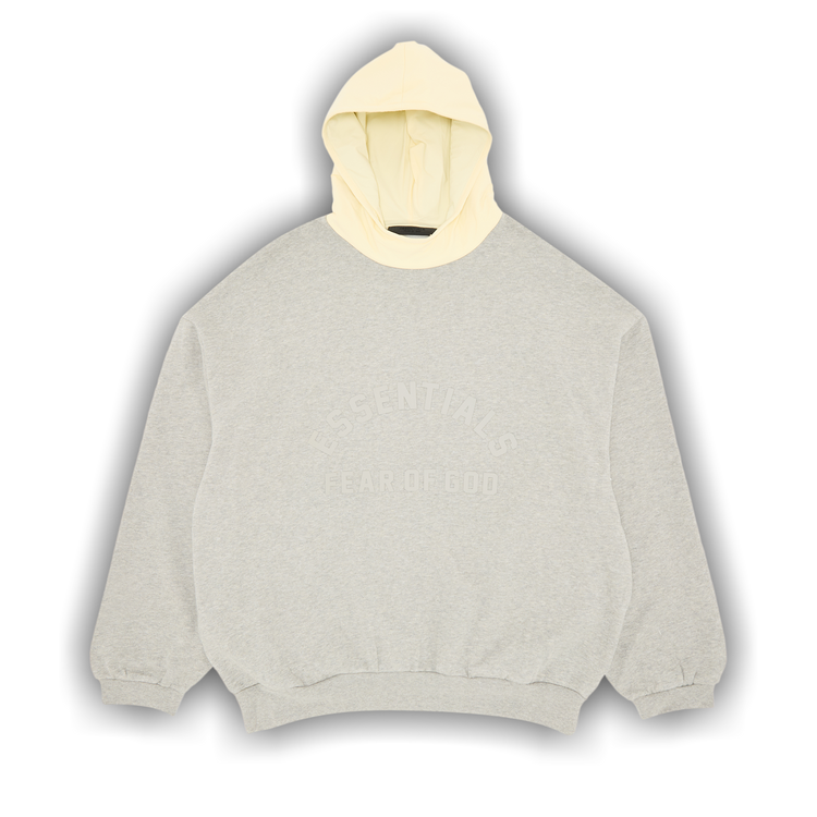 Buy Fear of God Essentials Nylon Fleece Hoodie 'Dark Heather Oatmeal/Garden  Yellow' - 202SP244311F | GOAT