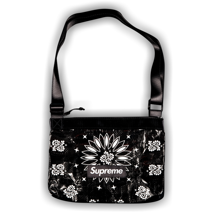 Buy Supreme Bandana Tarp Side Bag 'Black' - SS21B21 BLACK | GOAT