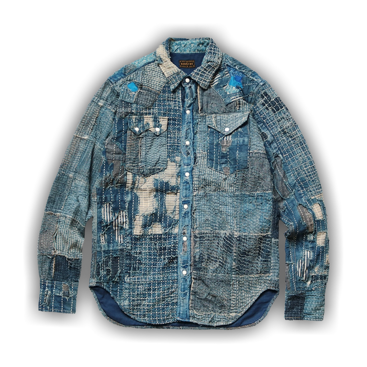 【お気にいる】 Nora x Kapital Buy x 'Indigo Shirt Western Boro Kaya マフラー+ショール