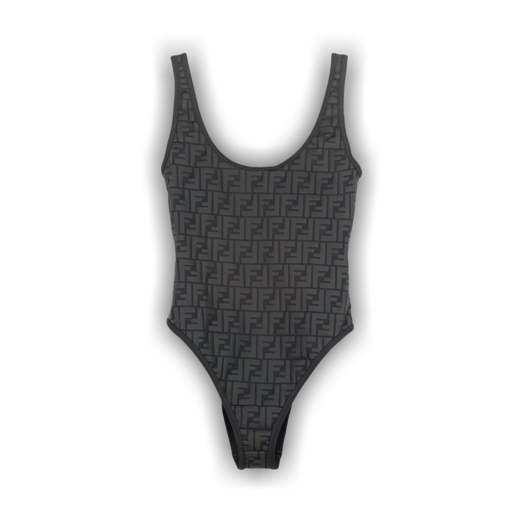 Buy Fendi FF Embossed One Piece Swimsuit 'Black' - FXB922