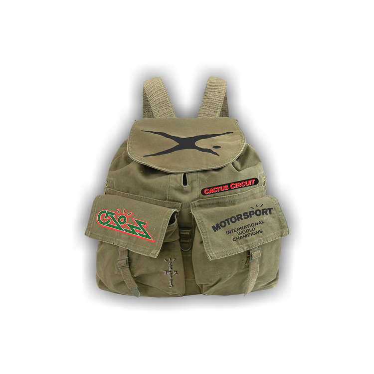 Buy Cactus Jack by Travis Scott Canvas Backback 'Military Green