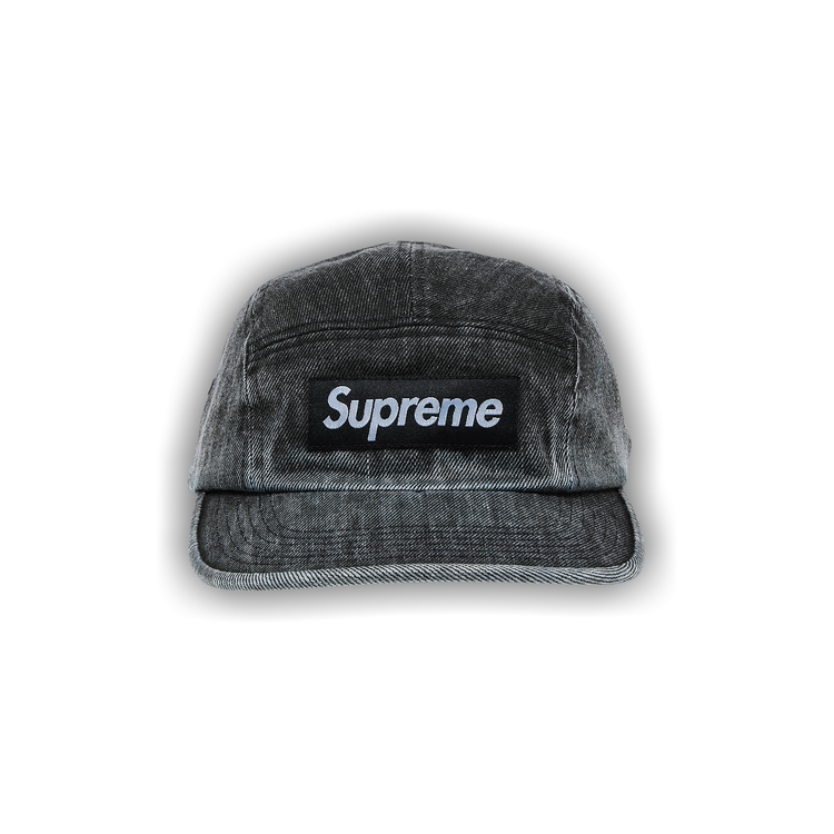 帽子 Supreme Coated Denim Camp Cap Black 24SS Supreme Coated Denim Camp Cap SS24 Black New IN HAND Box