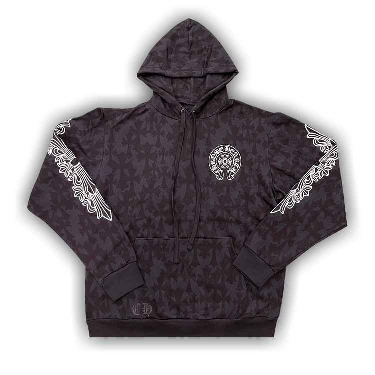 Buy Chrome Hearts Plus Cross All Over Print Hoodie 'Black