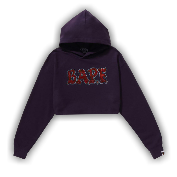 トップス BAPE GRAFFITI STUDDED CROPPED HOODIE S 1306374_00.png.png