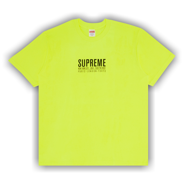 Buy Supreme Paris Tee 'Fluorescent Yellow' - SS24T46 FLUORESCENT YELLOW |  GOAT