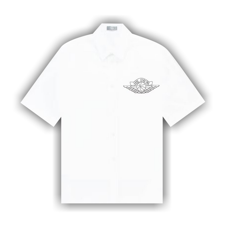 Buy Dior x Air Jordan Short-Sleeve Button Up Shirt 'White' - 0428