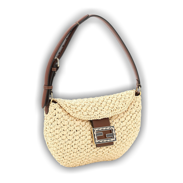Buy Fendi Croissant Small Crochet Bag 'Beige/Brown' - 8BR790 AFGJ