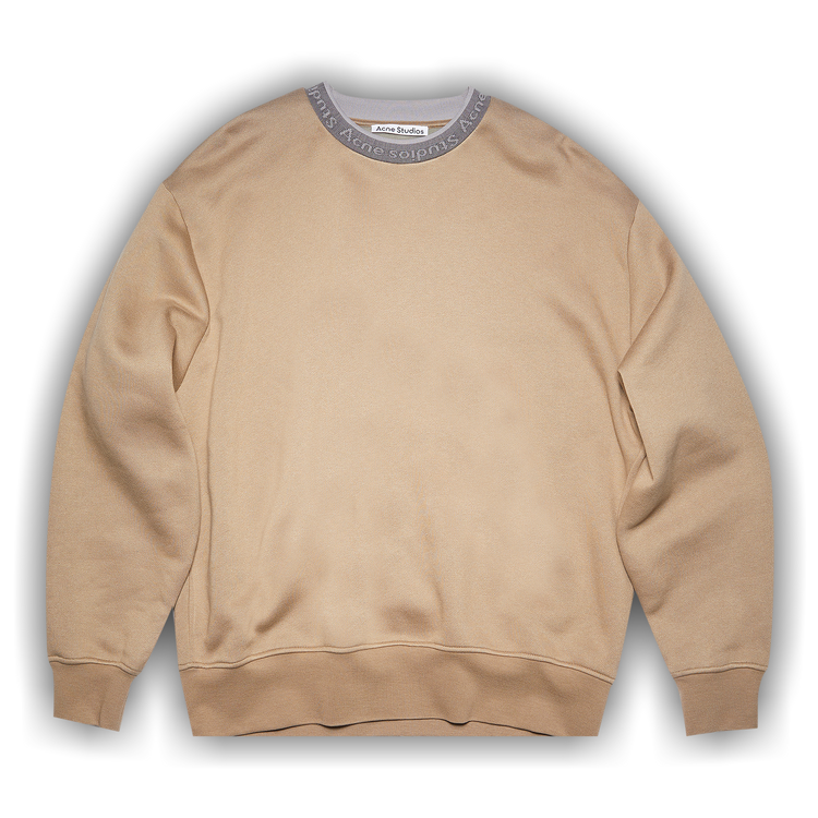 Buy Acne Studios Logo Rib Sweatshirt 'Dark Beige' - BI0144