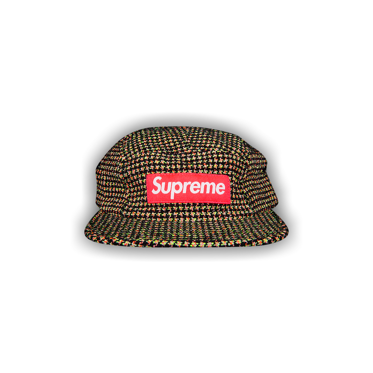 Buy Supreme Bouclé Houndstooth Camp Cap 'Neon' - FW17H10 NEON | GOAT
