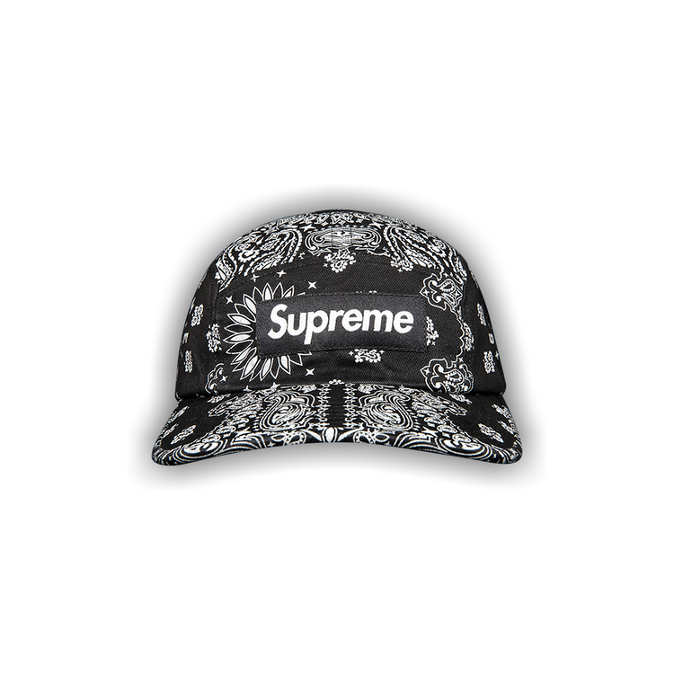 Supreme Bandana Camp Cap Black - SS21 - US