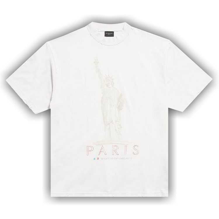 【Balenciaga】MEDIUM FIT T-SHIRT◆764235TSVO9 Balenciaga Beige New Balenciaga Back Medium Fit T-shirt