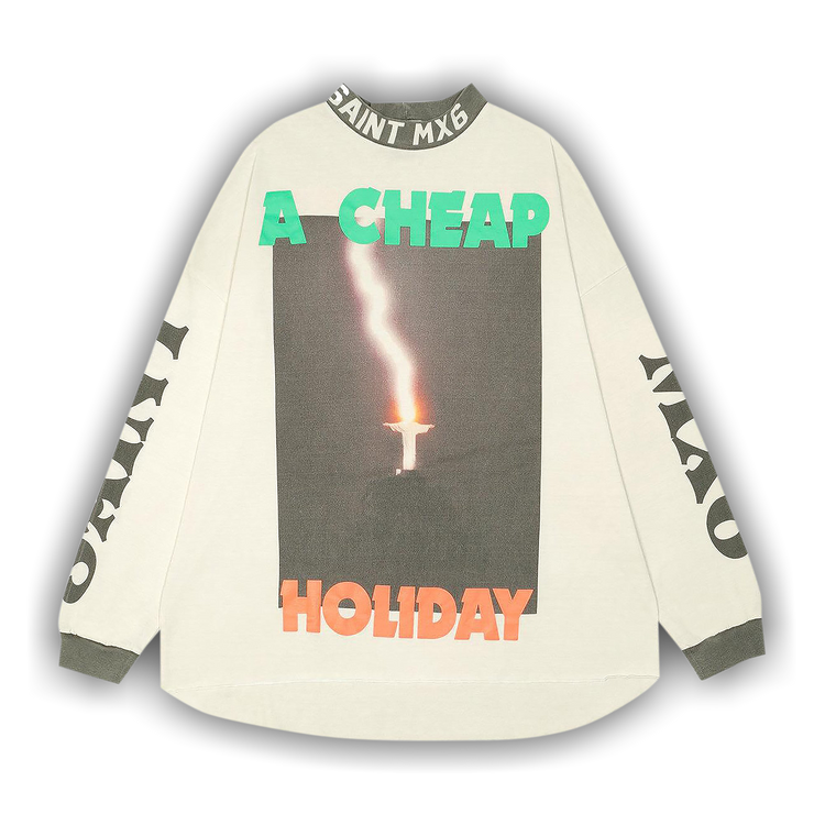 【12月スーパーSALE 15%OFF】 A Michael Saint Buy Cheap 'White Tee Long-Sleeve Holiday トップス