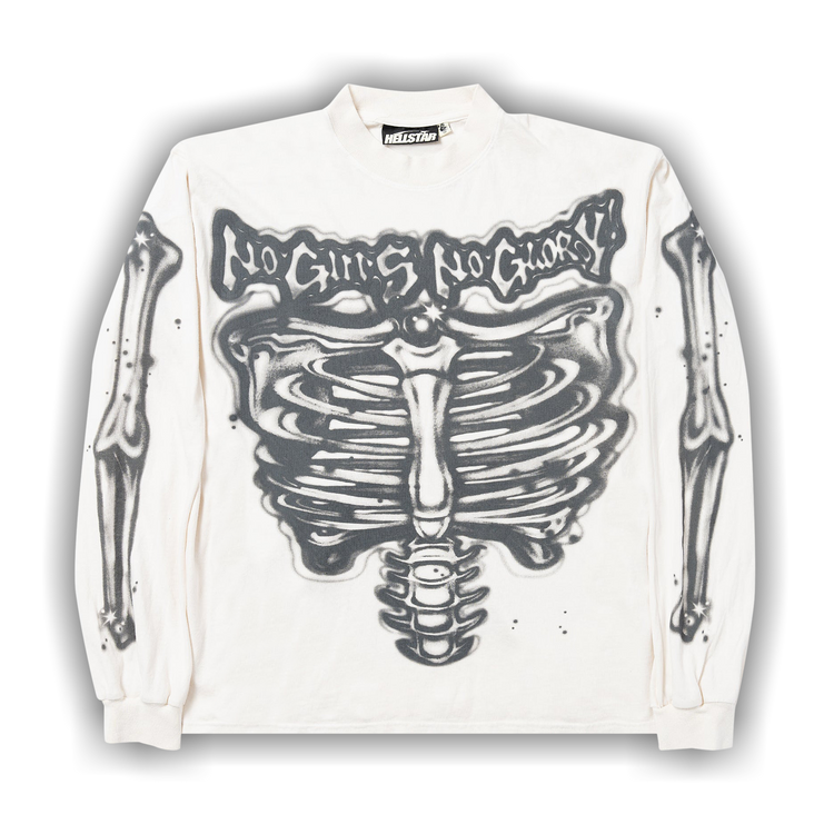 Buy Hellstar Airbrush Bones Long-Sleeve 'White' - 9357