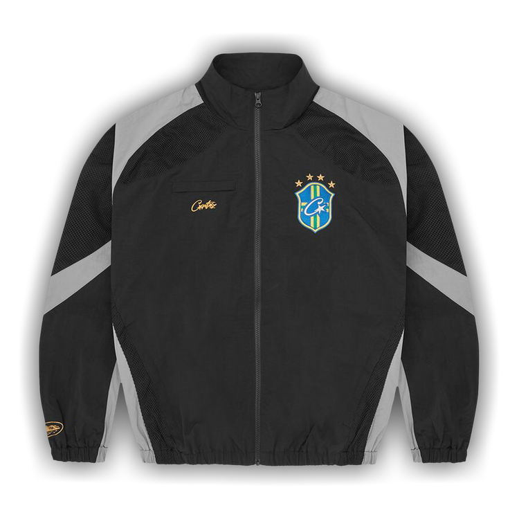 Size s Corteiz Brasil Olympic Shuku Jacket 'Black/Grey'