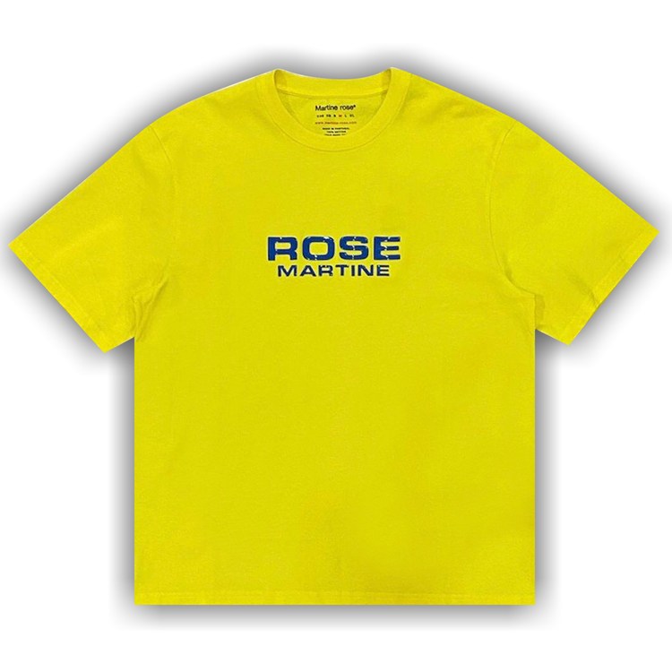 Buy Martine Rose Shrunken T-Shirt 'Acid Yellow/Rose' - CMRSS24 629