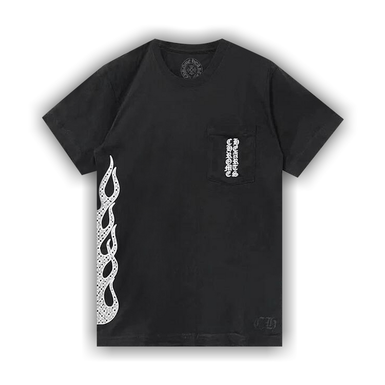Buy Chrome Hearts Side Flame T-Shirt 'Black' - 1383 100000103SFTS