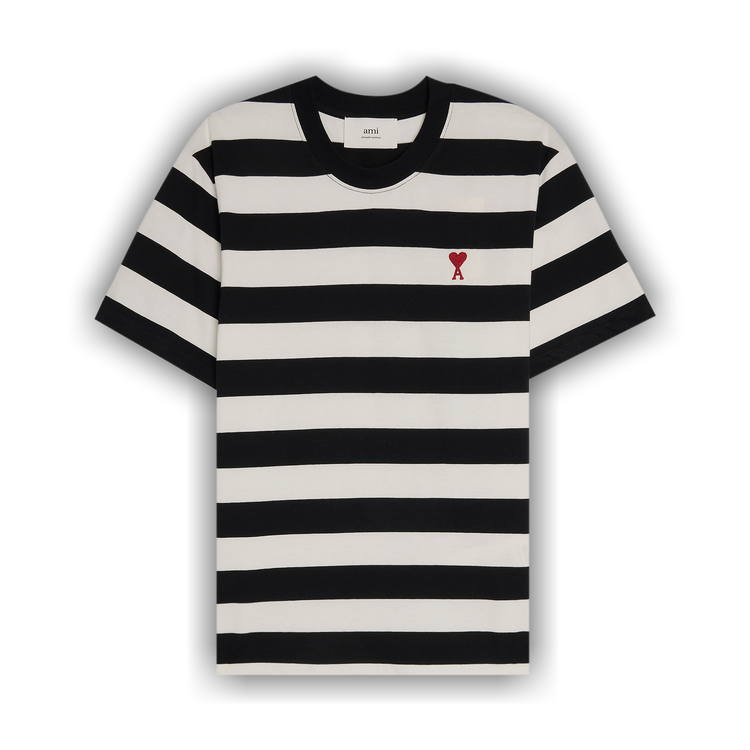 Buy Ami Striped T-Shirt 'Black/White' - UTS038 JE0069 | GOAT