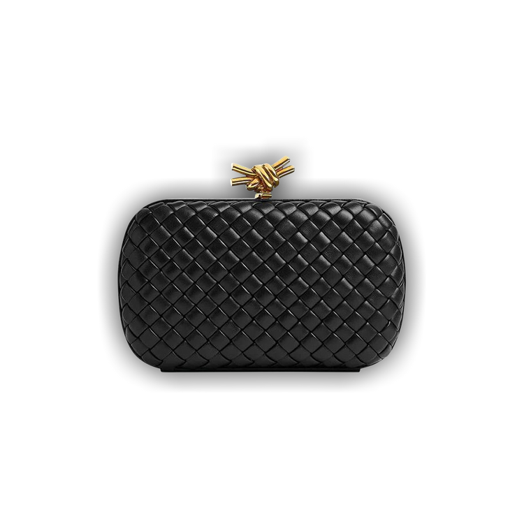 Buy Bottega Veneta Knot Minaudiere Clutch Bag 'Black/Brass