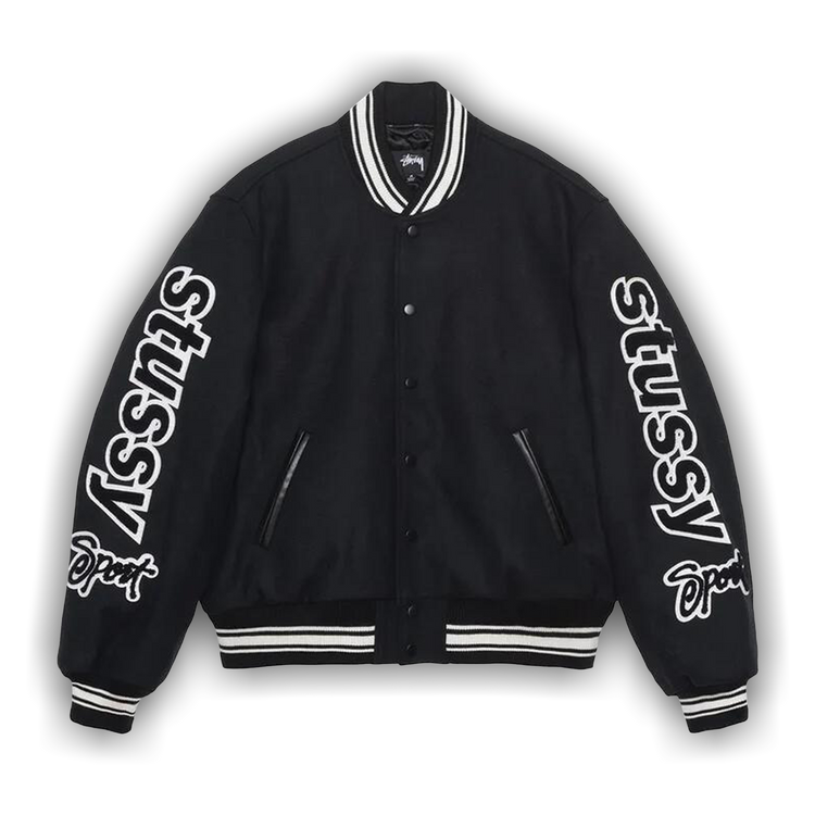Buy Stussy Competition Varsity Jacket 'Black' - 115748 BLAC
