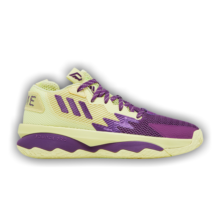 Adidas Dame 8 Dame Time Basketball Mens Boys Yellow Purple GY2906‎ 4.5 Colorful Buy Adidas Dame 8 J  main image 2