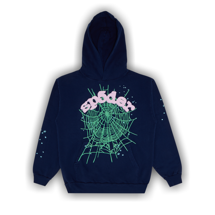 Buy Sp5der OG Web Hoodie 'Navy' - 2406 1SS240106OWH NAVY | GOAT