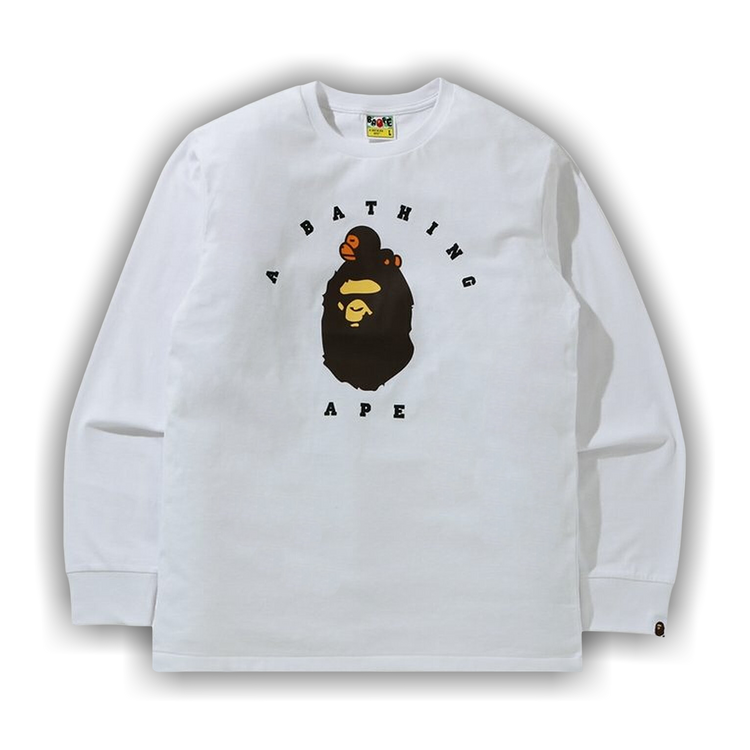 Buy BAPE Milo On Ape Long-Sleeve Tee 'White' - 4H20 111 007 WHITE