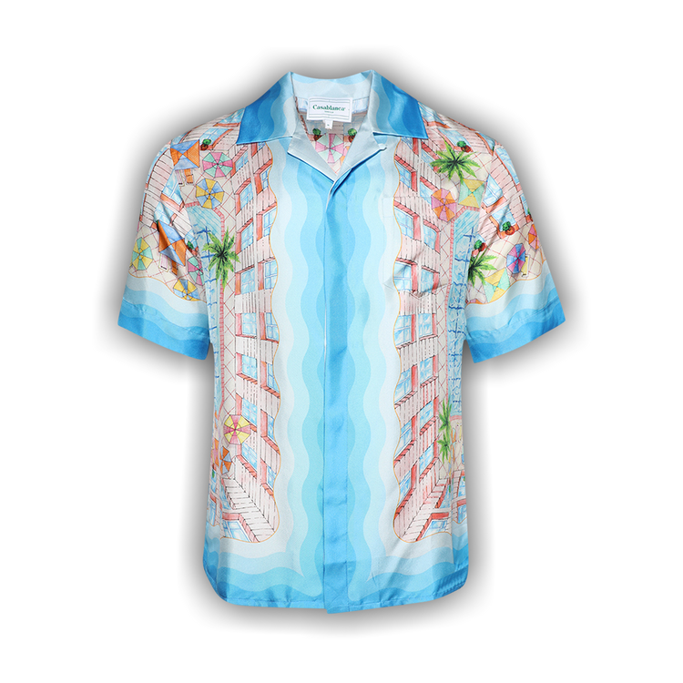 Buy Casablanca Cuban Collar Short-Sleeve Shirt 'Le Plongeon