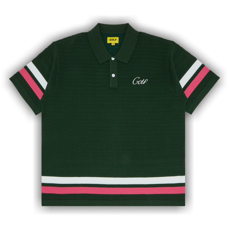Buy GOLF WANG Caddy Striped Polo 'Green/Black/Red