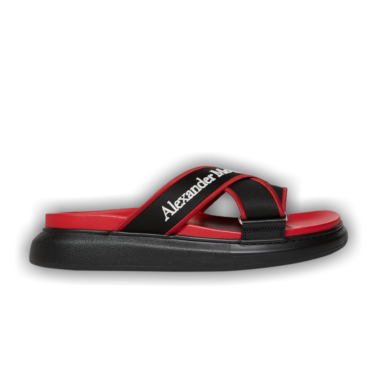 Buy Alexander McQueen Oversized Hybrid Slide 'Red Black' - 627182