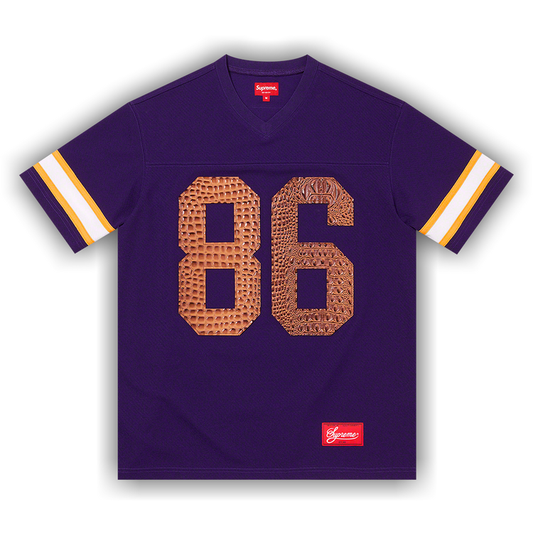Buy Supreme Faux Croc Football Jersey 'Purple' - SS22KN26