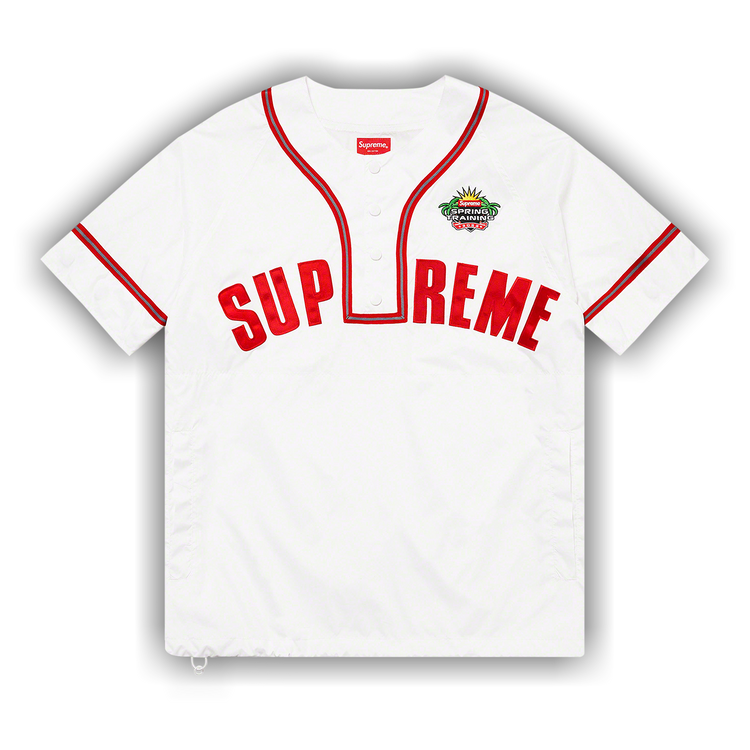 Buy Supreme Snap-Off Long-Sleeve Baseball Top 'White' - SS22KN48