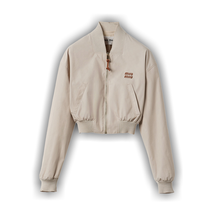 Buy Miu Miu Crop Bomber Jacket 'White' - ML1050 S OOO F0A08 | GOAT