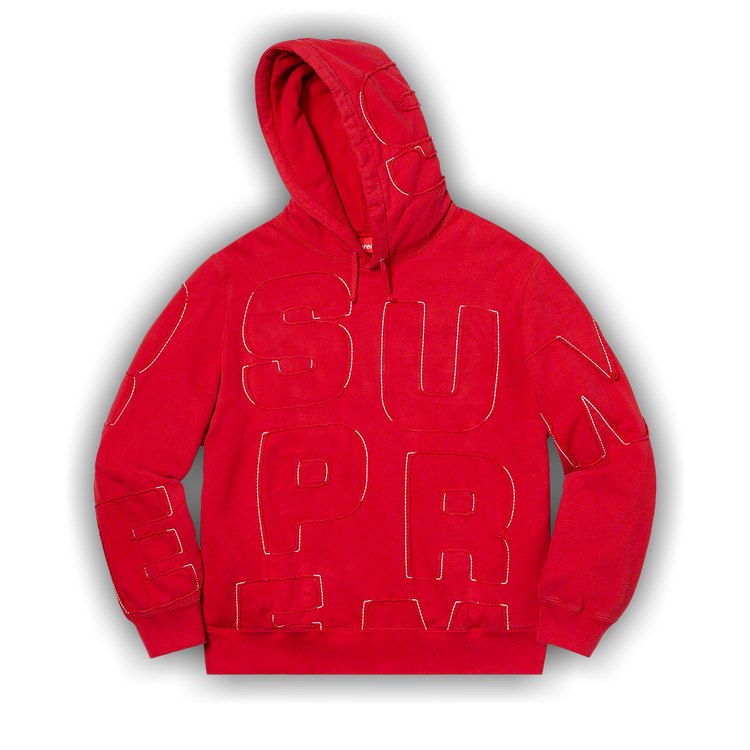 Buy Supreme Cutout Letters Hooded Sweatshirt 'Red' - SS20SW11 RED