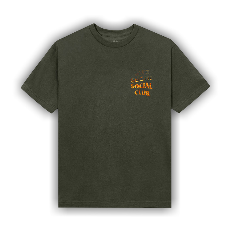 Buy Anti Social Social Club A Fire Inside Tee 'Olive' - 0657